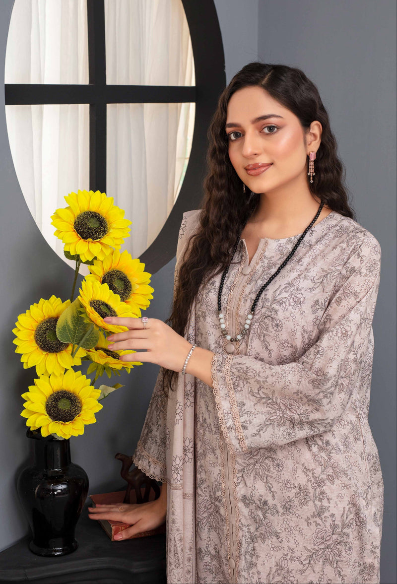 3 Piece - Digital Printed Suit - 93703