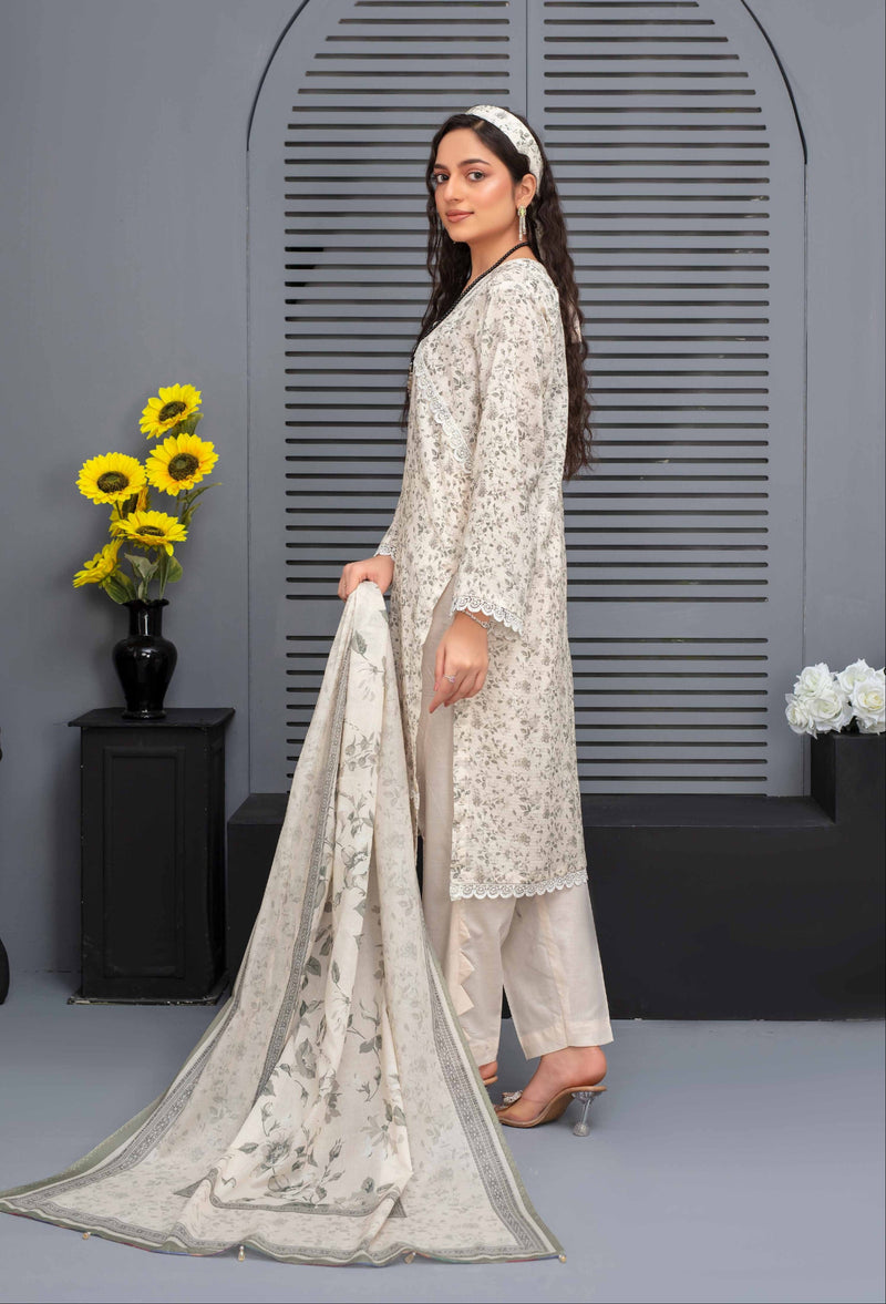 3 Piece - Digital Printed Suit - 93708