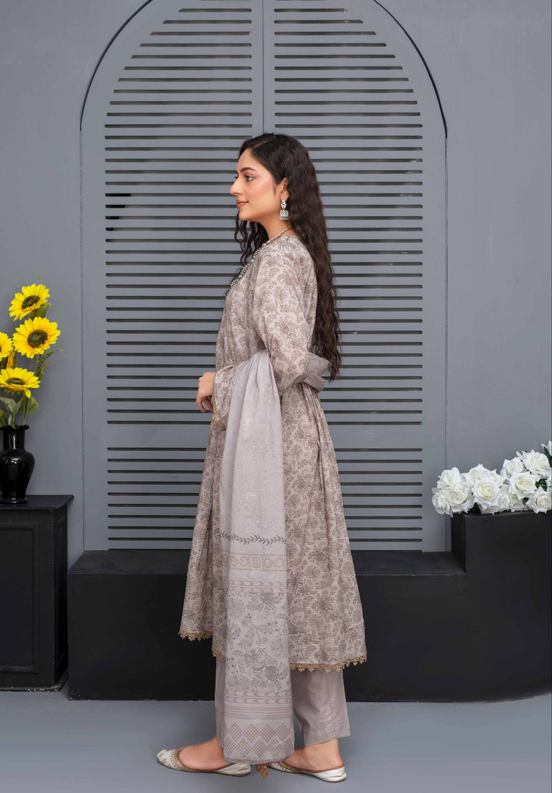 3 Piece - Digital Printed Suit - 93707